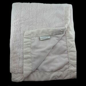 2016 Pottery Barn Kids x Monique Lhuillier Blush Pink Faux Fur Baby Blanket 30"